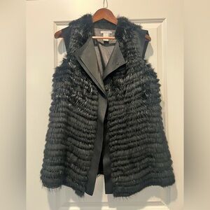 Black Alberto Makali Real Beaver Fur/Silk/Cashmere Vest